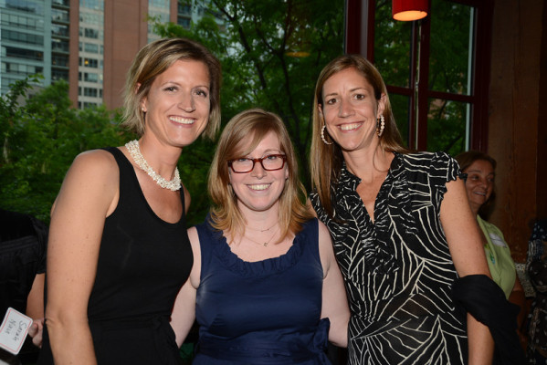 Great-great granddaughters of George Pullman – Kimberley Freedman (left) and Jennifer Tadjeden (right); and great-great-great granddaughter of George Pullman – Sarah Nau (center) came out to celebrate with Pullman Scholars.