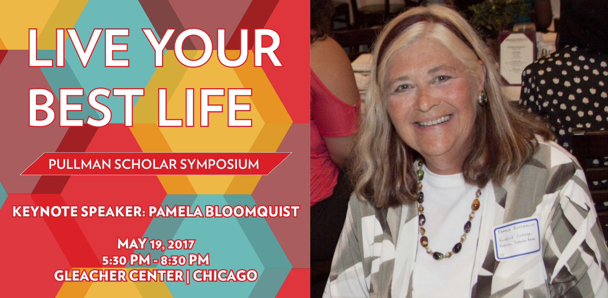 The 2017 Pullman Scholar Symposium Keynote Speaker is Pamela Bloomquist